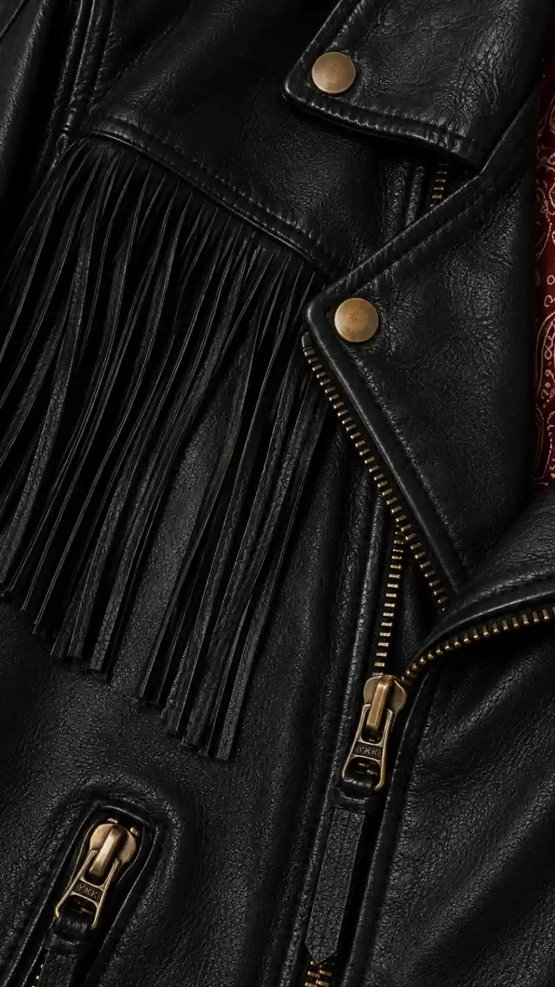 Ranger Biker Jacket leather detail thumbnail