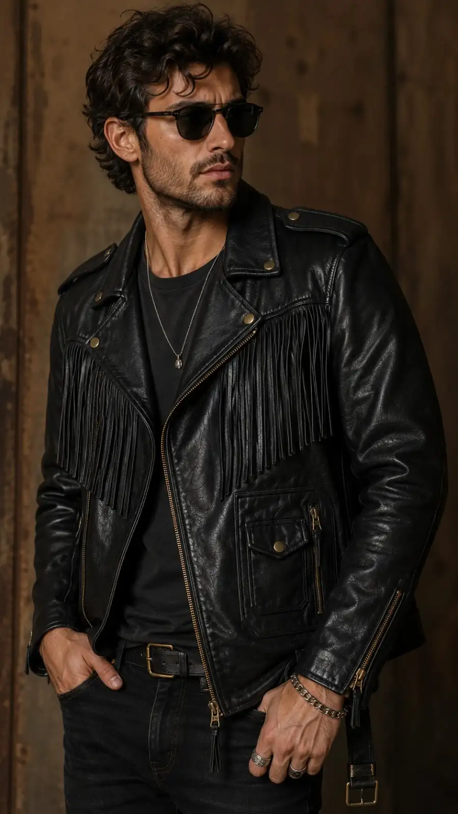 Ranger Biker Jacket worn by model thumbnail