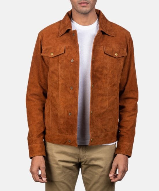 Stallon Brown Suede Jacket for men
