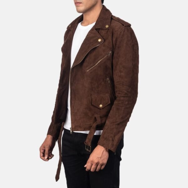 Men's+Allaric+Alley+Mocha+Suede+Biker+Jacket