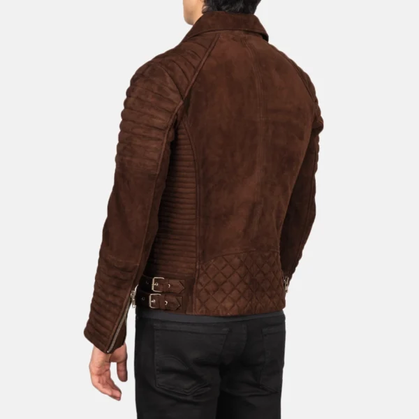 Armand Mocha Suede Biker Jacket by Taj Jacket Maker