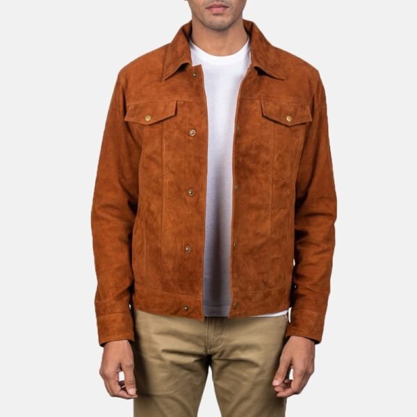 Stallon Brown Suede Jacket for men