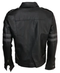 Leon Kennedy Resident Evil 4 Inspired Black Leather Biker Jacket for Men