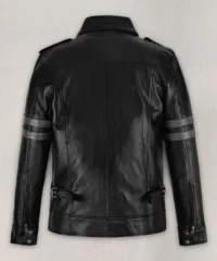 Vintage Leon Kennedy Black Leather Jacket – Biker/Military Style