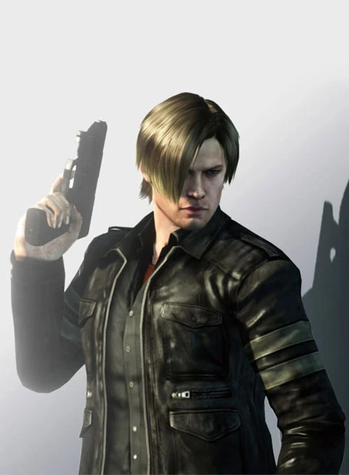 Leon Kennedy Resident Evil 4 Leather Biker Jacket for Men