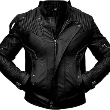 Men’s Black Sheepskin Jacket – Premium Leather Bomber by Taj Jacket Maker