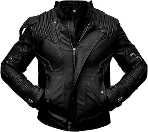 Men’s Black Sheepskin Jacket – Premium Leather Bomber by Taj Jacket Maker